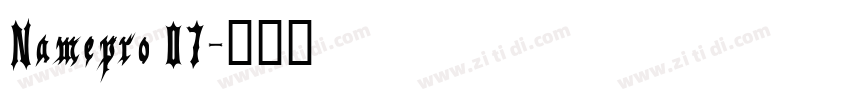 Namepro 07字体转换